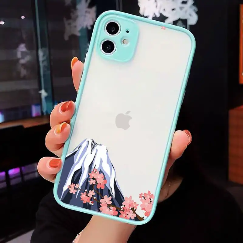 

Fuji Mountain Phone Cases Matte Transparent For iPhone 12 Mini 11 Pro XR XS Max 7 8 Plus