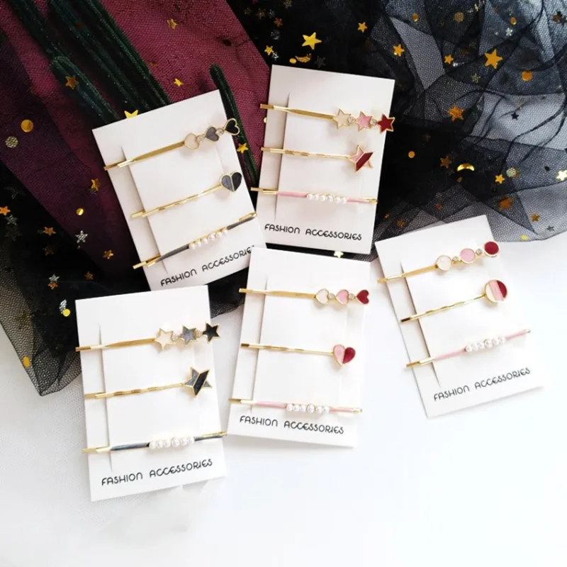 

2020 Spring And Summer New Hairpin Set Love Star Personality Temperament Hairpin Hair Accessories