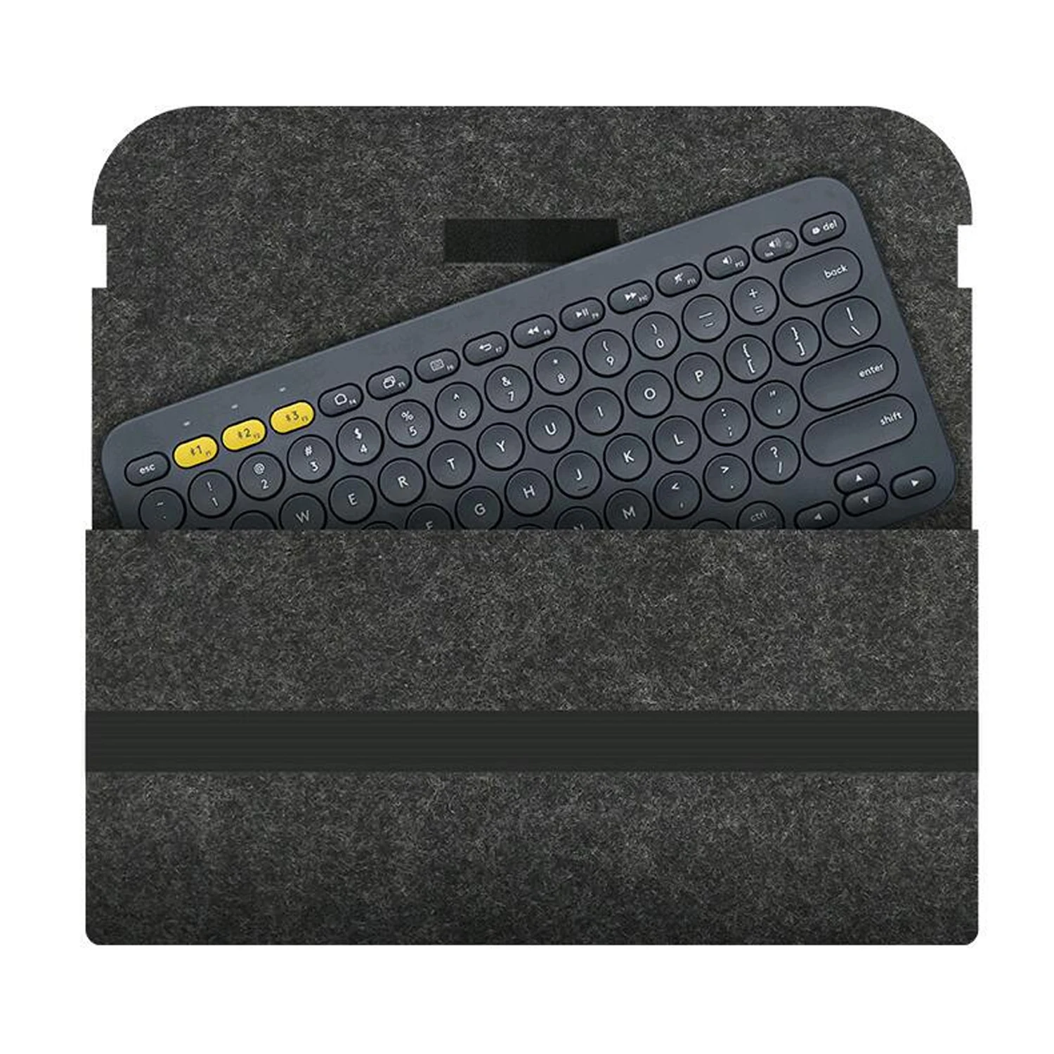 

Elisona Portable Dustproof Felt Storage Bag Case Cover Sleeve Pouch Skin for Logitech K480 K380 Bluetooth Keyboard