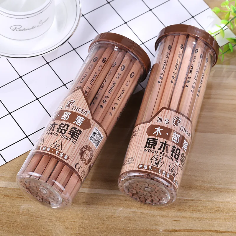 50 шт./баррель HB карандаш деревянные студенческие ручки для письма Детские