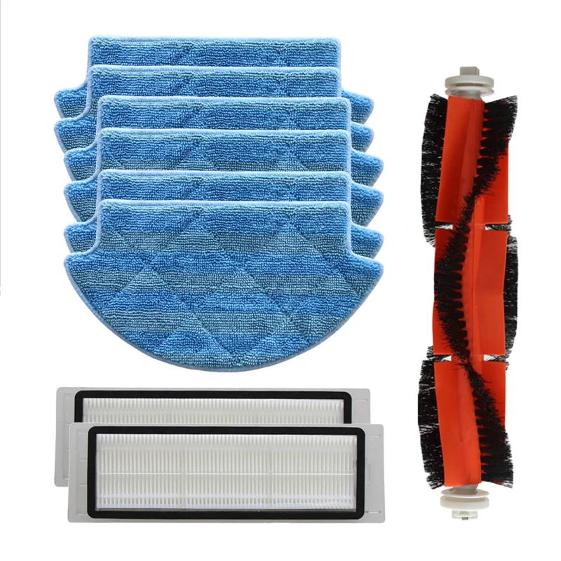

9Pcs for Xiaomi Robot Vacuum Cleaner Parts Main Roller Brush HEPA Filter Mop Cloth Replacement