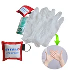 Пакет из 30 шт CPR Life Key Elysaid CPR маска для лица односторонняя клапанная маска с дыхательным барьером аптечка + 30 пар перчаток