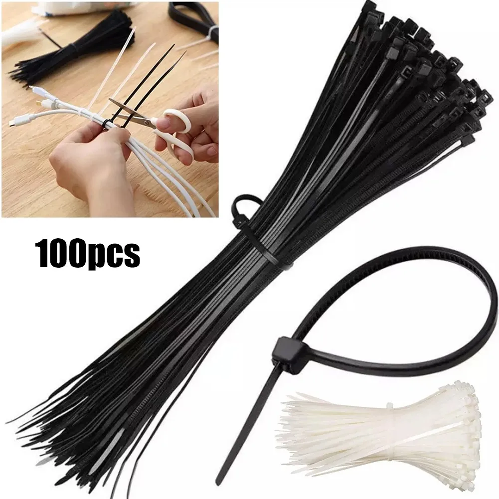 

150/250/350 Mm Durable Self-Locking Nylon Cable Ties Wrap Straps Industrial Cable Tie Cable Tie Set 100pcs
