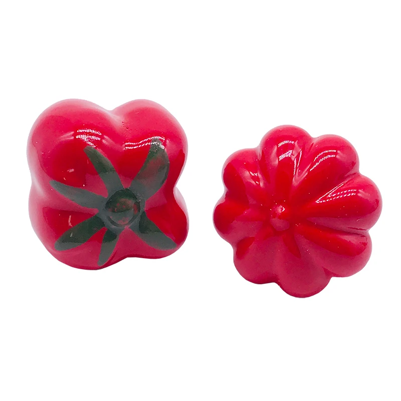 1 шт. красная керамическая ручка в форме тыквы/Чили для детской комнаты милые