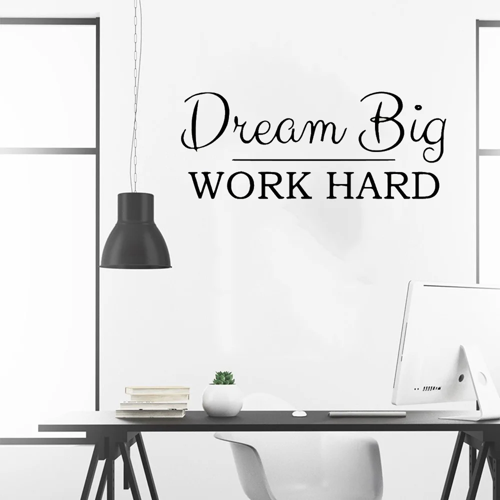 Мечта о большой работе твердая фраза для офиса настенная наклейка декор кабинета