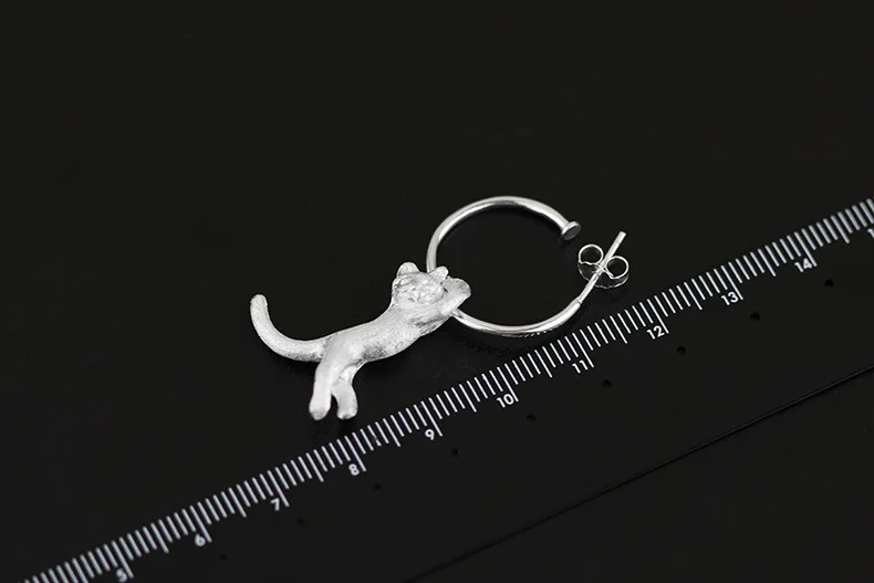 Acecare оригинальные кунг-фу мяу удивительные ленивые Китти серьги из стерлингового