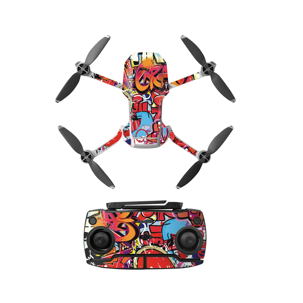 Graffito DJI Mavic мини Водонепроницаемый защитный чехол ПВХ наклейки Дрон корпус рычаг протектор для пульта дистанционного управления для DJI Mavic мини аксессуары - Цвет: Graffito