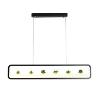 creative led pendant lights whiteblack iron plant suspension hanging lamp for restaurant dining room home decorative lamp