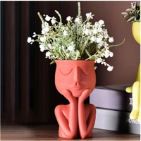 human think face ceramic home plants flower pot vase tabletop decoration sculpture desktop decoration flower vases portrait