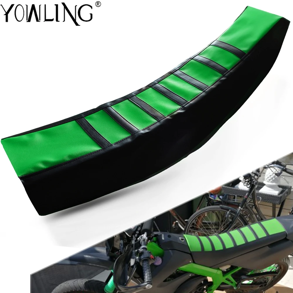 

FOR Kawasaki KX KLX KFX KDX 65 80 85 125 250 250 450 450 150 F/R/S Dirt Pit Bike Enduro Motocross Ribbed Gripper Soft Seat Cover