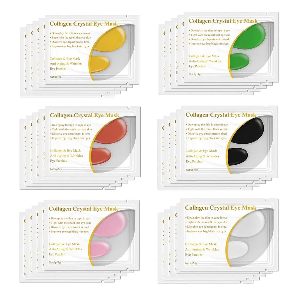 1 пара коллагеновая Белковая маска для глаз патчи удаление темный круг против