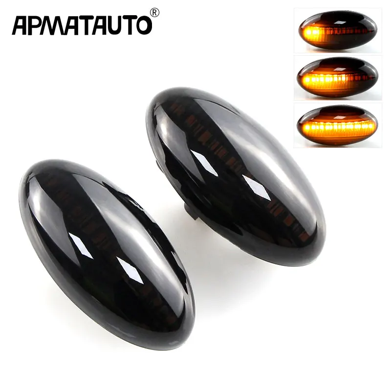 

Динамический Мигающий Светодиодный Боковой габаритный указатель поворота для Peugeot 307, 206, 607, 407, 1007, 107, 207, 2 шт.