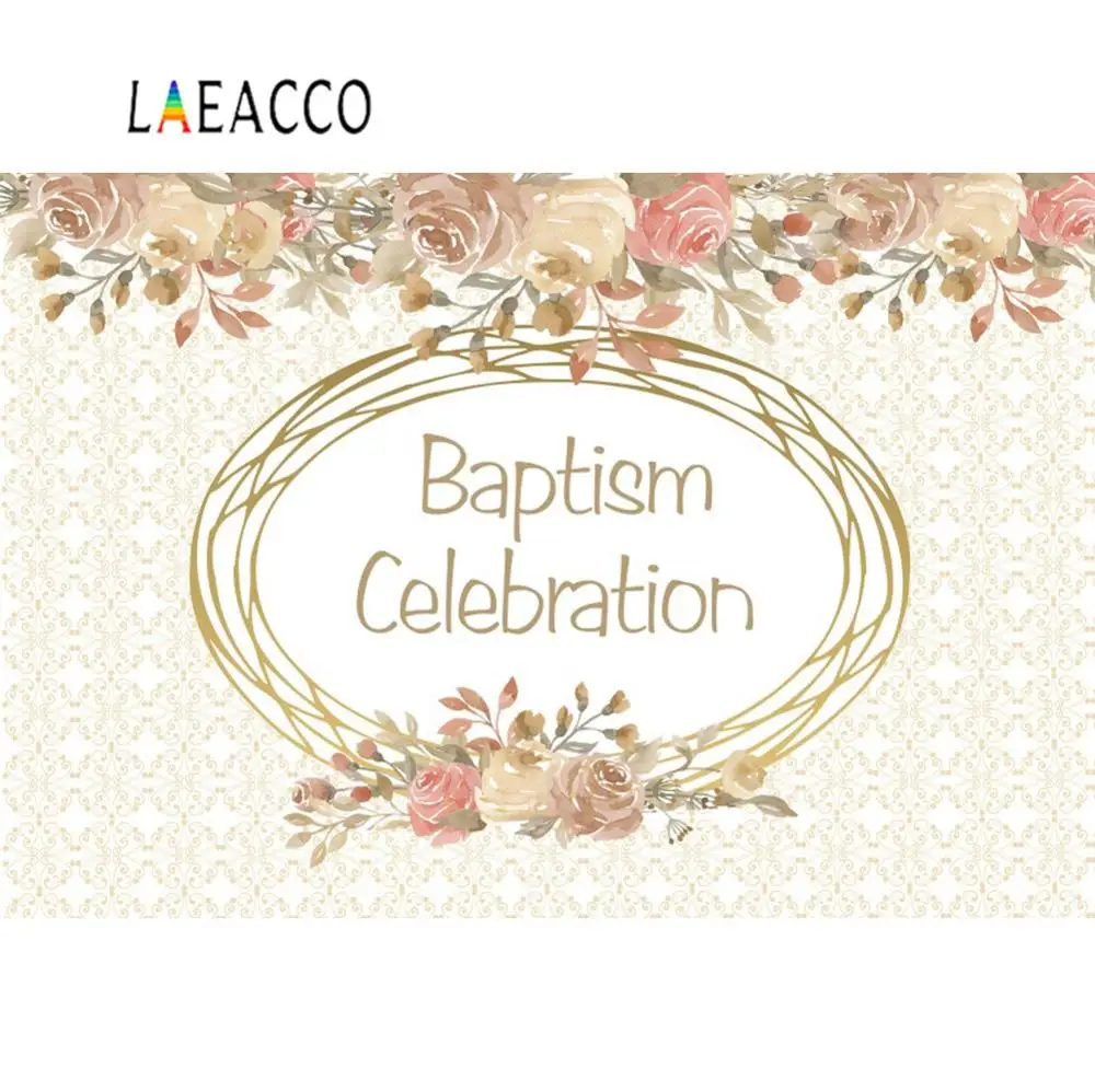 Laeacco детский душ фоны для фотографии крещение праздник цветы Акварельный узор