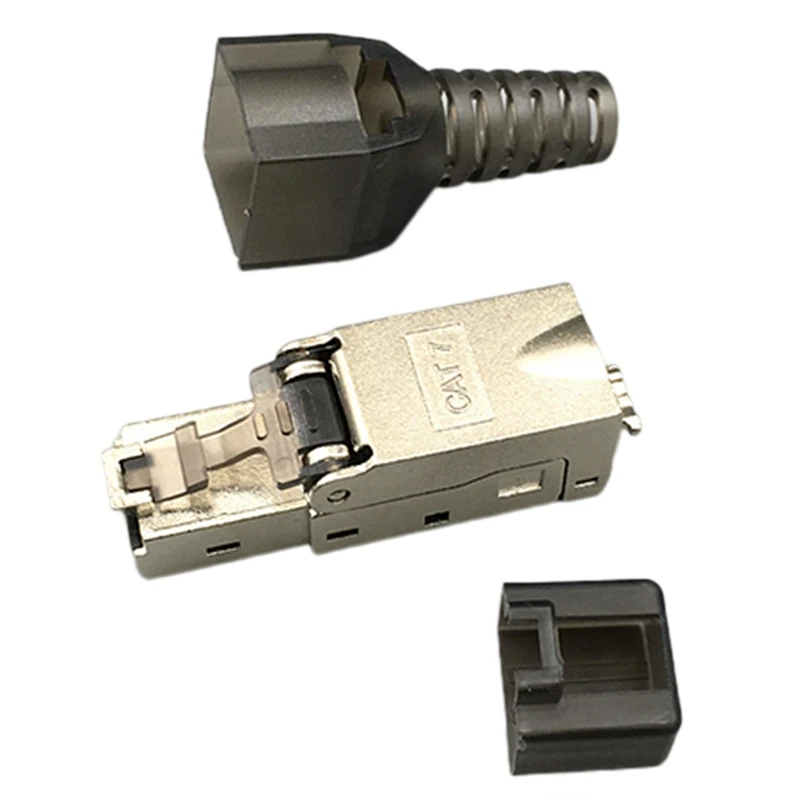 

CAT7 Rj45 Connector Plug, Tool Free Shielded RJ45 Ends, Cat7 Field Termination Plug - 40Gbps
