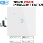 Умный сенсорный переключатель Zigbee, 123, стандарт ЕС, настенный переключатель, приложение Smart Life, работает с Alexa, Google Home Assistant