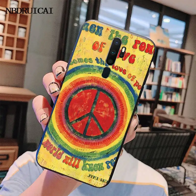 CUTEWANAN Make Love Not War DIY чехол для телефона с рисунком Oppo A5 A9 2020 Reno Z Realme5Pro R11 | Мобильные