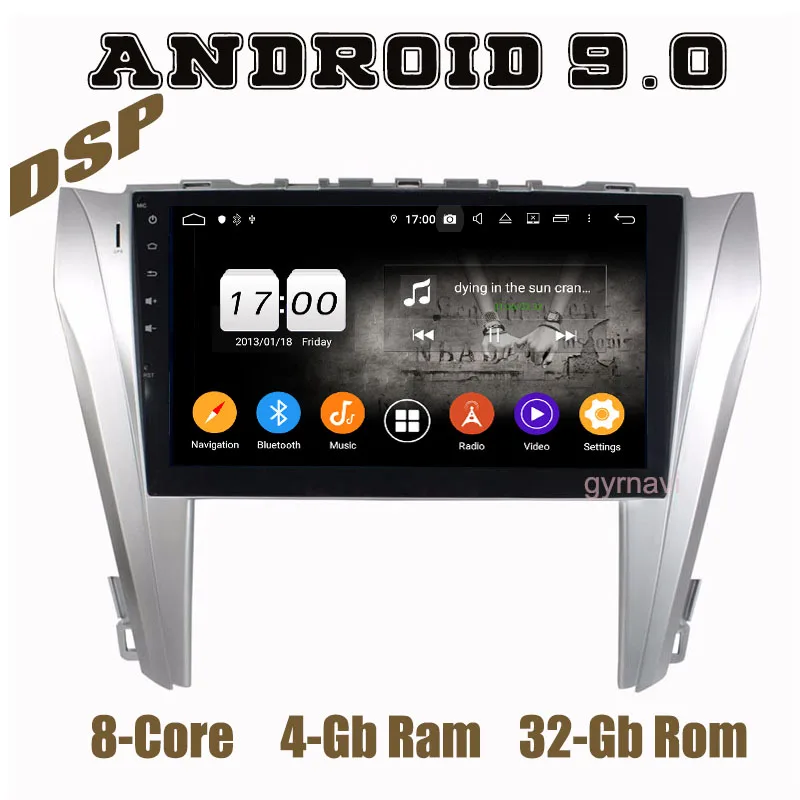 Px6 Android 9 0 Автомобильный GPS Радио DSP HU плеер для toyota camry v55 2015 2016 2017 wifi usb 4 + 64 Гб Авто