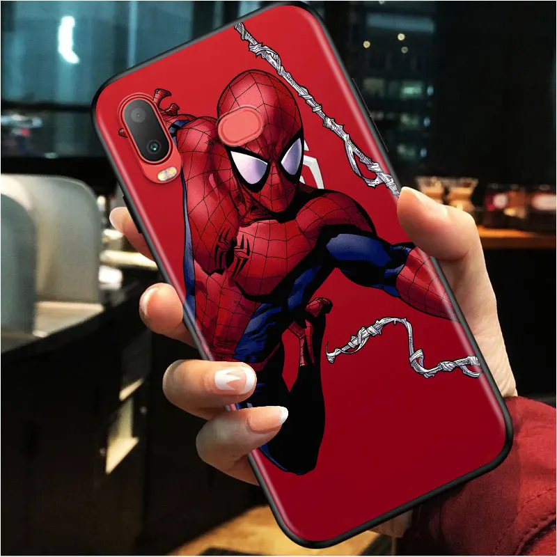 

Marvel-Spider-Man for Samsung A3 A5 A6 A7 A8 A9 A6S A750 A8S 2016 2017 2018 Star Plus TPU Black Phone Case