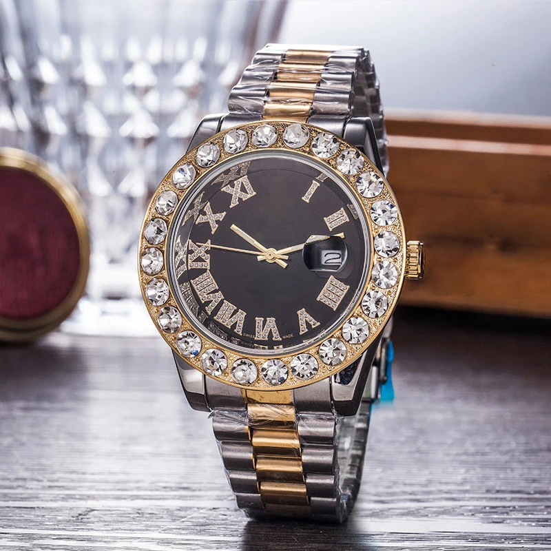 

Gypsophila Diamond Steel Belt Watch Genuine Full Diamond Men's and Women's Labor Watch Fashion