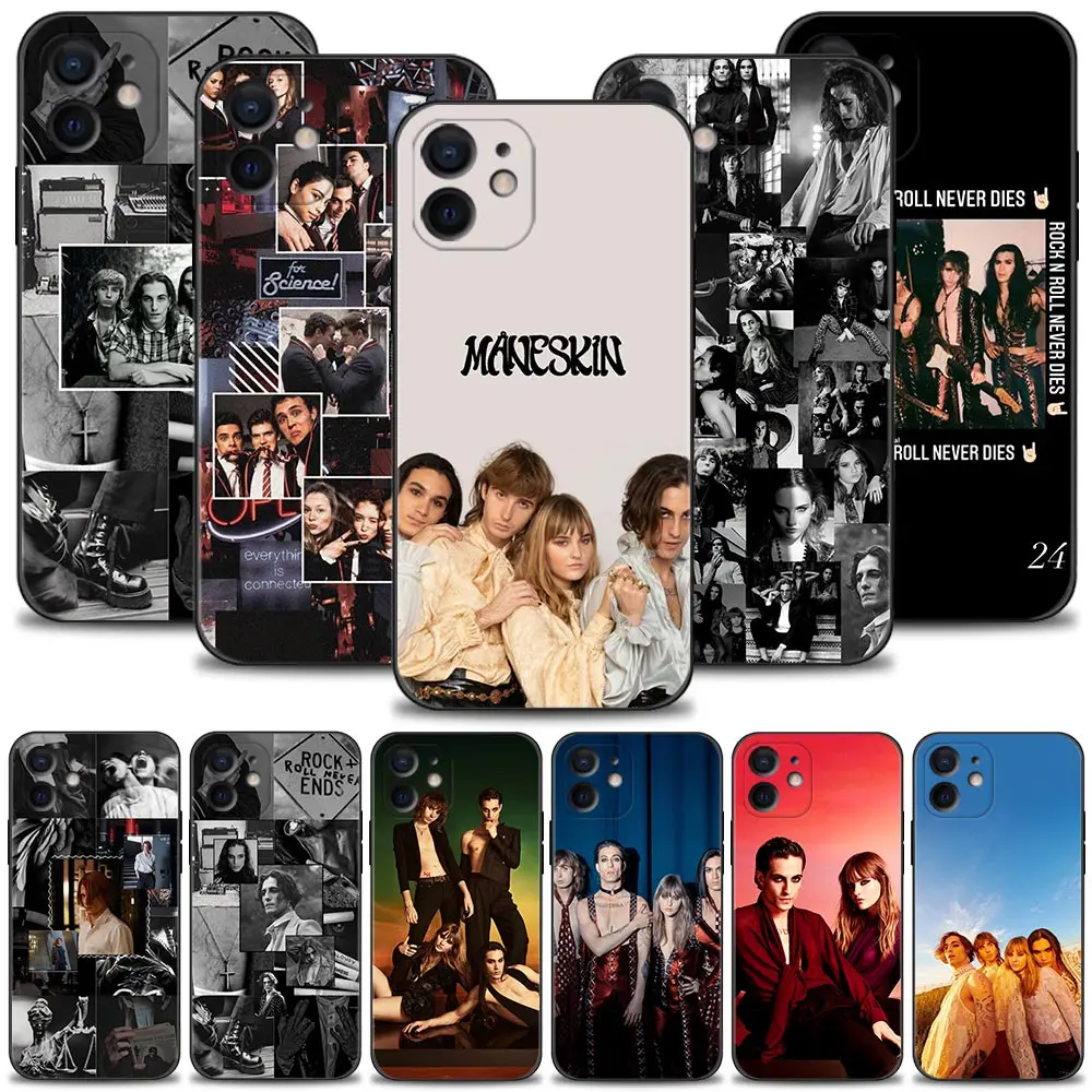 

Phone Case For Apple iPhone 13 12 11 Pro Max 13 12 Mini XS Max XR X 7 8 Plus 6 6S SE 2020 Silicon Shell Cover Maneskin Singer