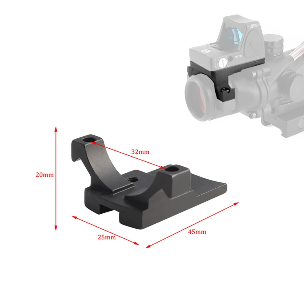 

Tactical Ruggedized Miniature RMR Red Dot Reflex Sight Mount Hunting Accessories for 1x32 4x32 ACOG Optical Scope