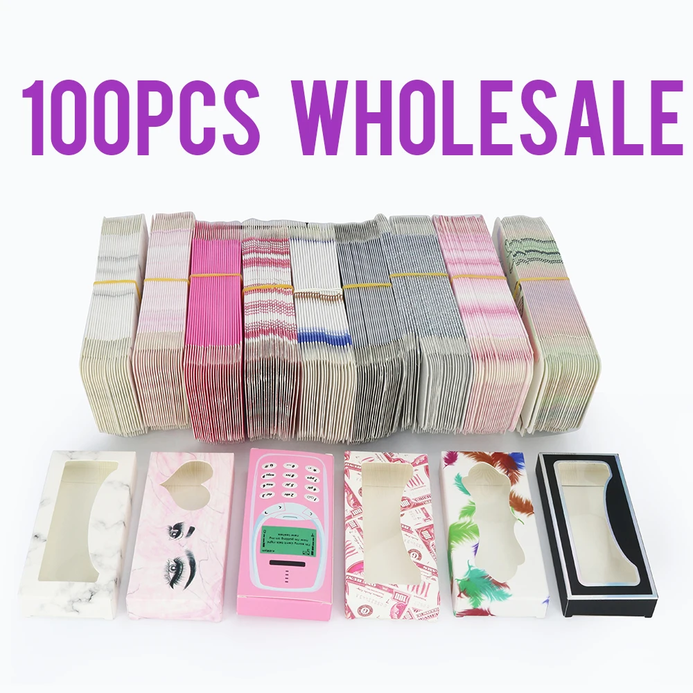 Прямоугольные картонные голографические объемные норковые ресницы мягкие