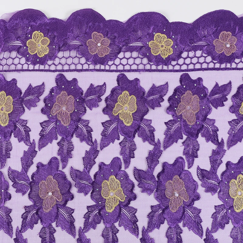 Африканская кружевная ткань с цветочным рисунком тюлевые Платья С Бусины 2019