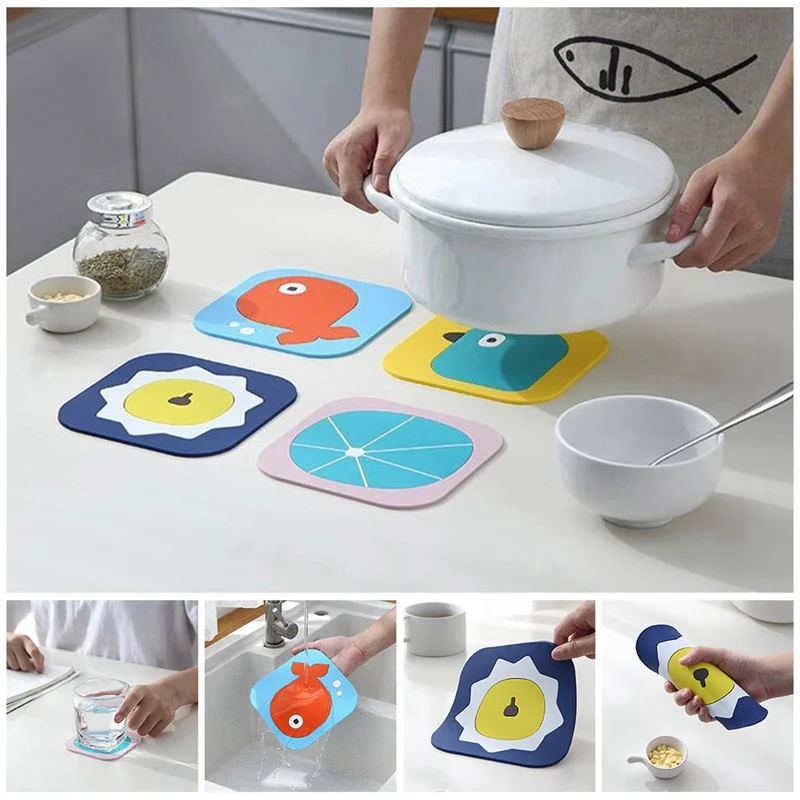 Матовый Силиконовый коврик с несколькими чашечками Нескользящие