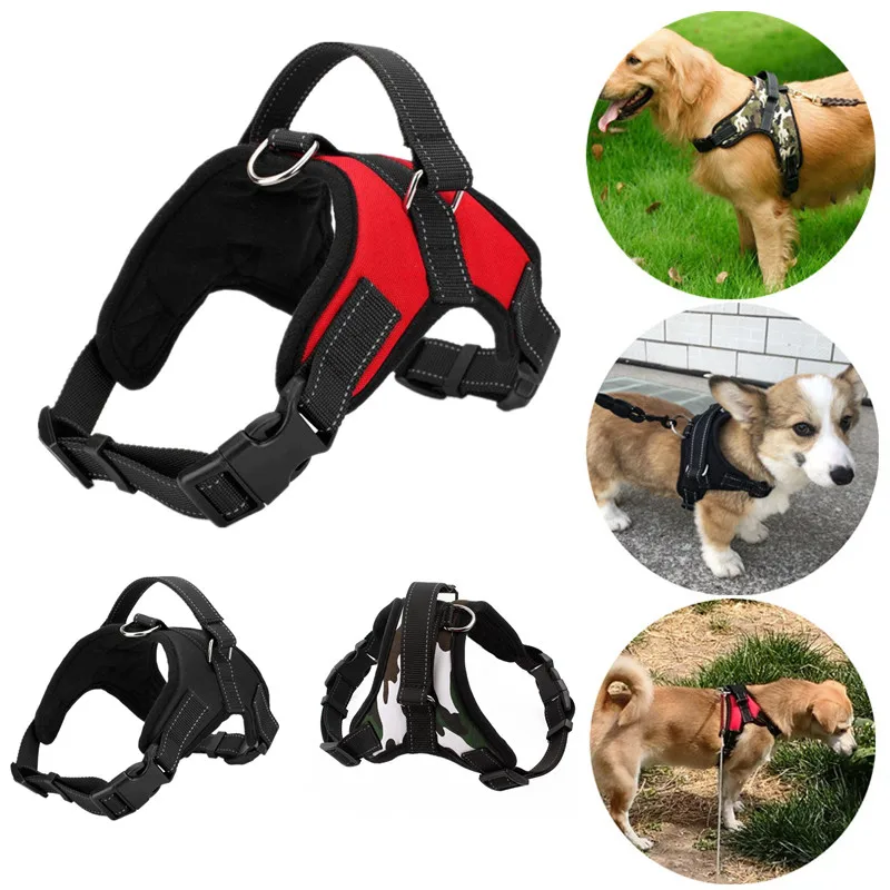 Pet Dog Chest Collar Harness Walking Pet Vest Leash Collar Nylon Adjustable Lead Belt Strap For Small Large Dog Accessories