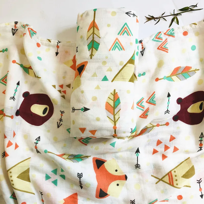 

1pcs Muslin swaddle blankets Baby Swaddles Newborn Blankets Bath Gauze Infant Wrap sleepsack Stroller cover better big diaper