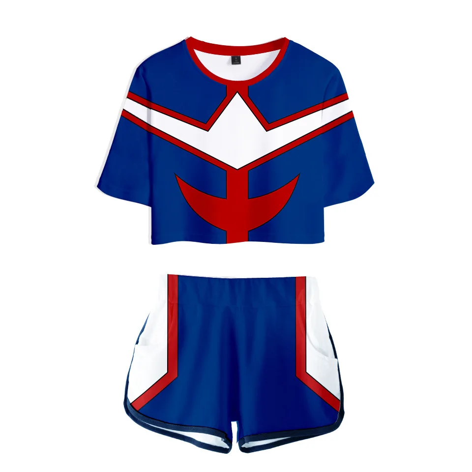 

Anime My Hero Academia Cosplay Women Sexy T Shirt Shorts My Boku No Hero Academia Gym Uniform Tracksuit