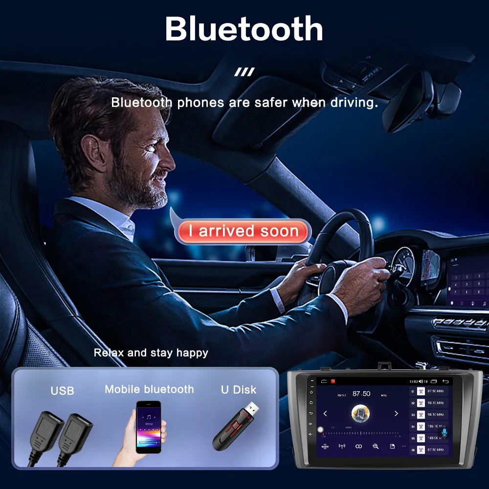 DSP 4 G Android 10 автомобильная навигация Радио Мультимедийный видеоплеер для Toyota Avensis