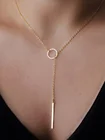 2021 модное женское короткое ожерелье с геометрическим кругом креативное простое ретро ожерелье