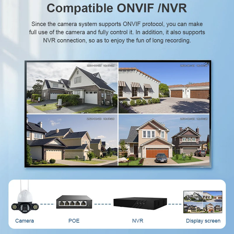 

IP Camera Outdoor Externa Wifi Security Surveillance Video Mini Dual Light Wireless Infrared Night Vision Waterproof 3MP ONVIF