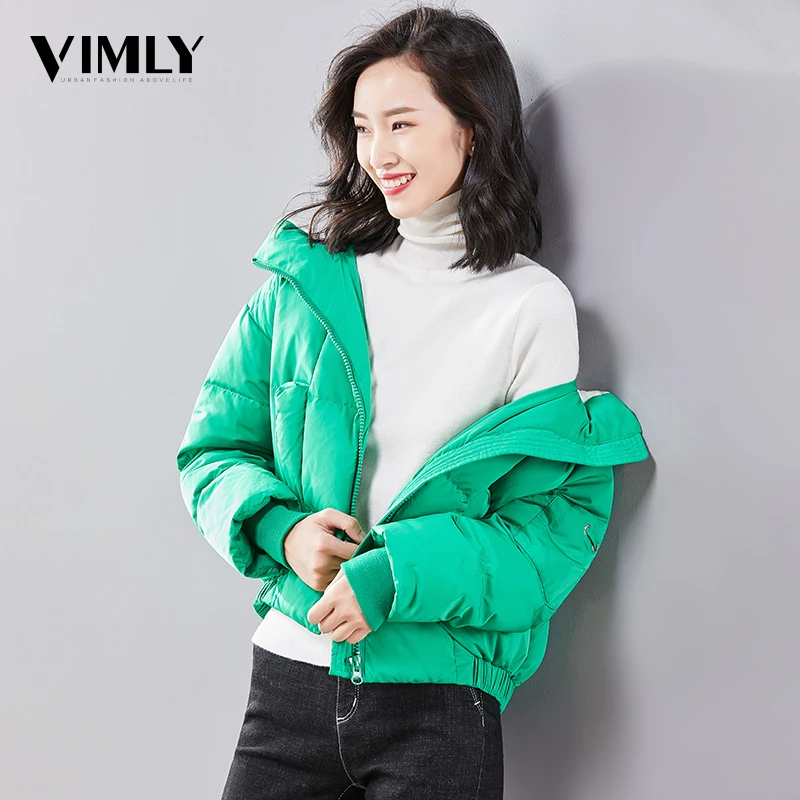 Vimly Женская куртка-пуховик на 90% белом утином пуху женское плотное зимнее пальто с
