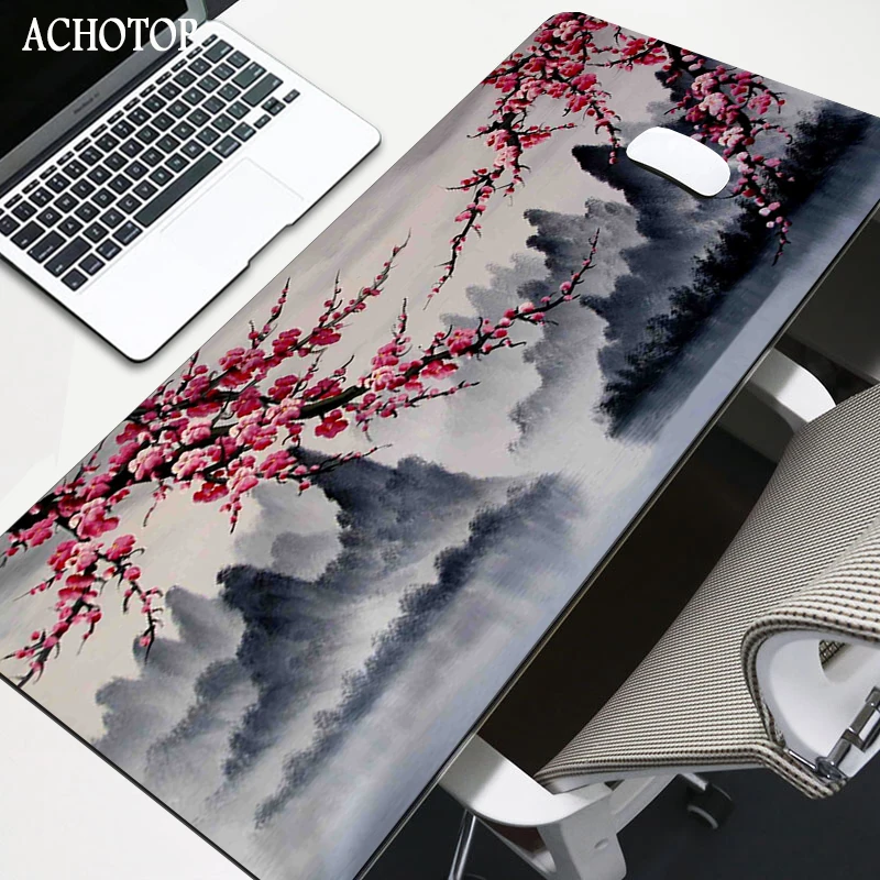 

Cherry Blossom Flower Japanese Pink Mouse Mat Gamer Speed Durable Desktop Mousepad Free Shipping Large Mouse Pad Keyboards Mat