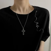 new vintage gothic hollow cross pendant necklaces for men women fashion trendy hip hop crucifix luxury jewelry accessories gifts