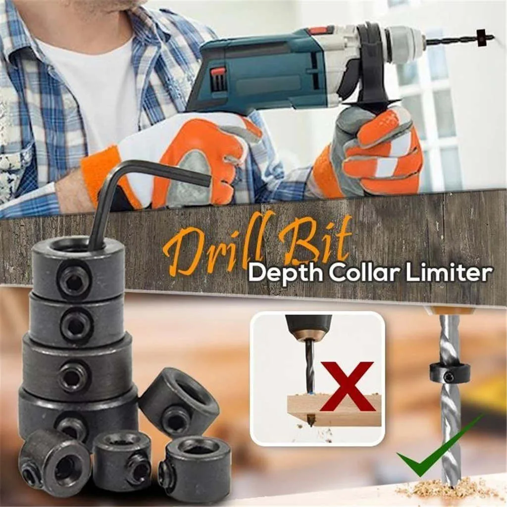 Набор из 8 шт. сверло с ограничителем позиционирующее кольцо расстояние локатор