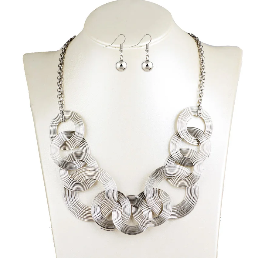 Модные ювелирные изделия металлические простые катушки атмосферное ожерелье