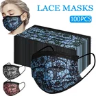 Маски для лица одноразовые кружевные, 50 шт.