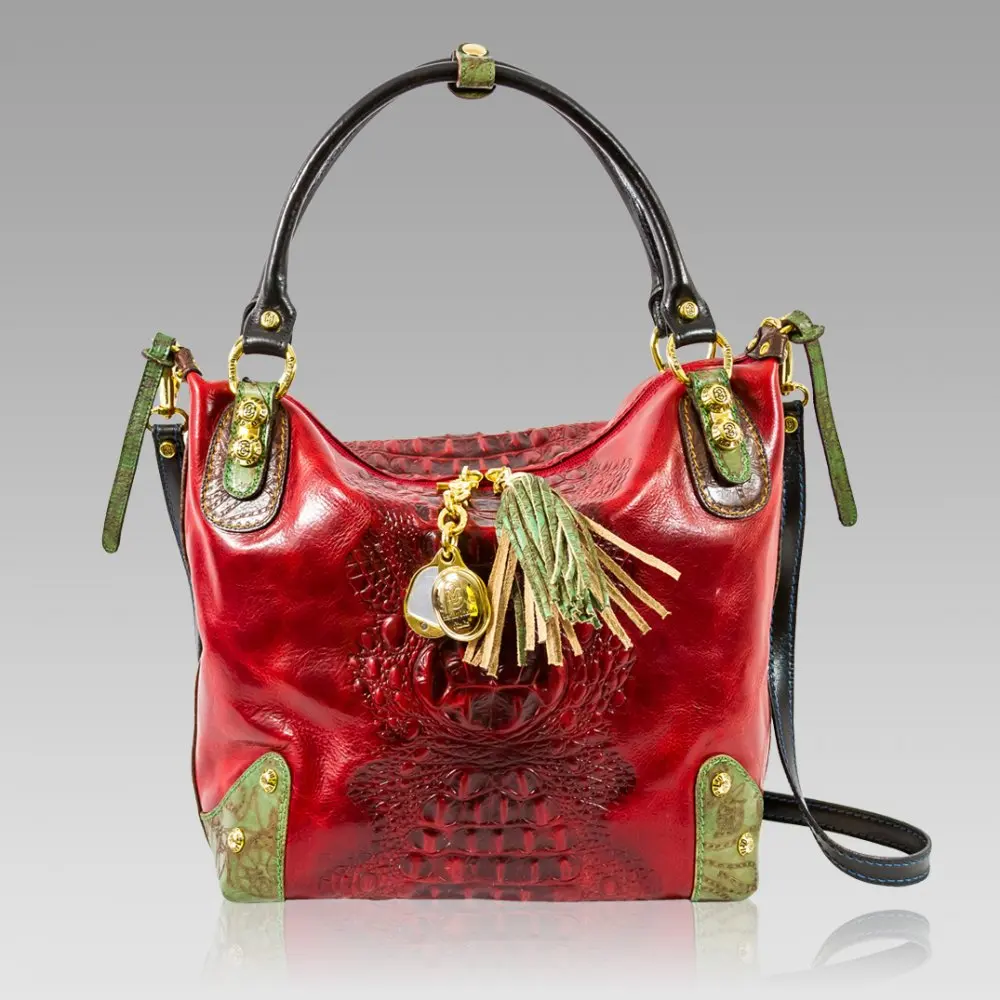 Custom logo wholesale genuine Italian leatherleather embossed crocodile bag handbag Luxury exotic alligator | Багаж и сумки