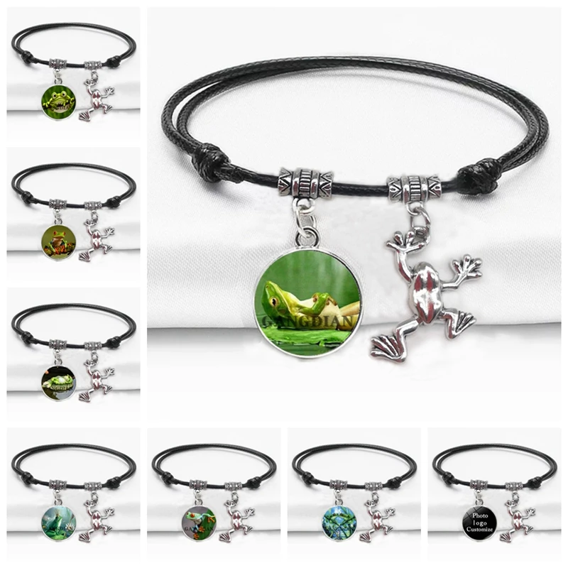 Зеленый Лягушка браслет держатель мода животное ювелирные изделия для женщин