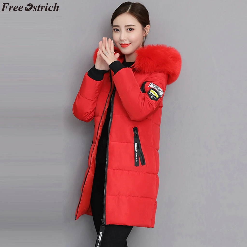 Женское пальто средней длины SAGACE толстая парка с кроличьим мехом Зимняя