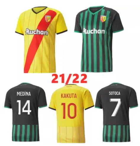 

21 22 RC Lens soccer jerseys maillot de foot FOFANA GANAGO Kakuta Gradit Fortes Perez 2021 2022 home away third football Shirt