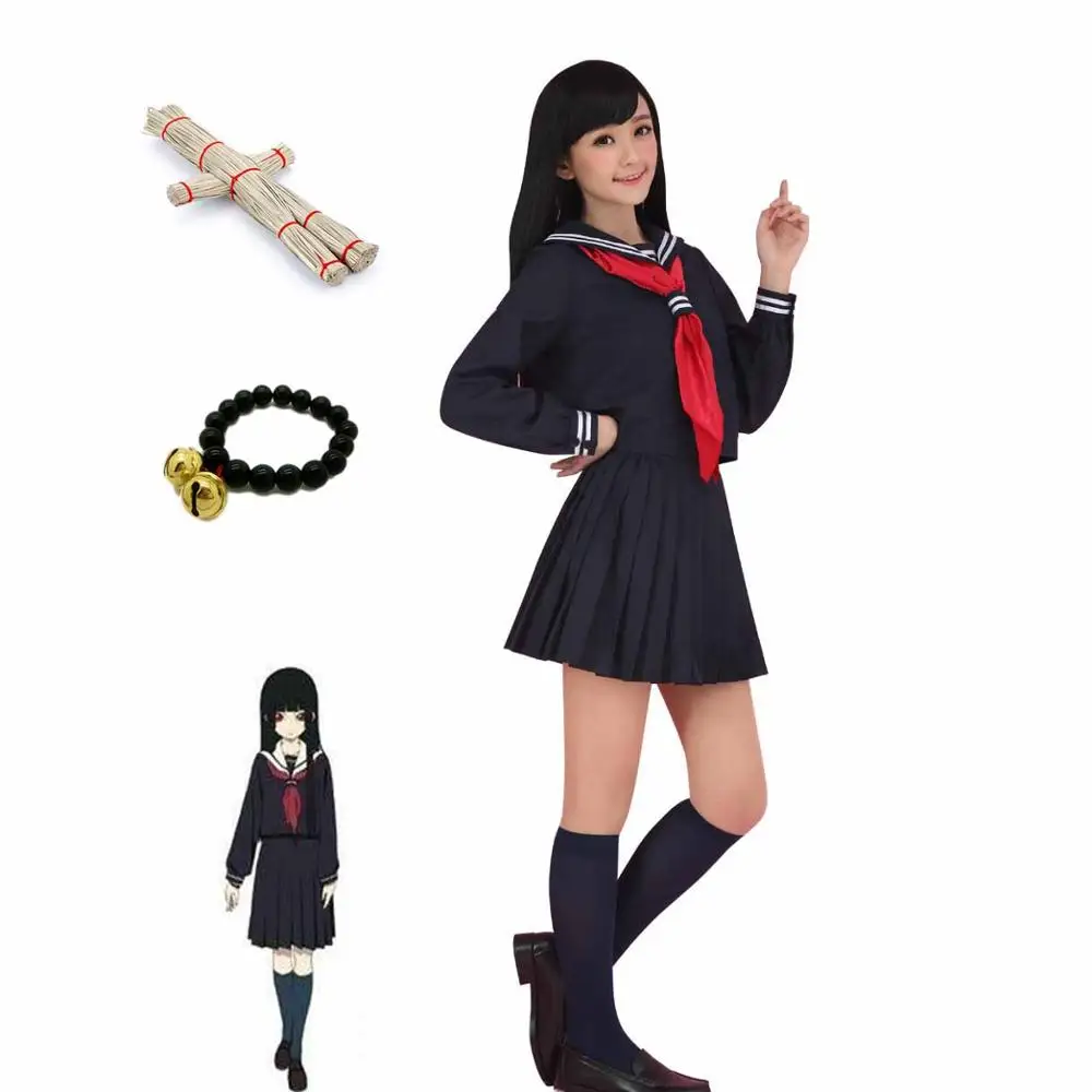 Костюм для косплея Hell Girl Enma Ai школьная униформа матросский костюм топ + юбка