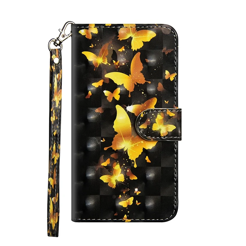 Golden Butterfly Кожаный чехол для телефона для LG K30 X2 Aristo 2 Plus V40 ThinQ Q Stylo 4 5 K40 X Мощность 3 2 K9 K8 K10 G7 Q6 плюс Q7 Q8 K50 Q60 W10 K11 - Цвет: Golden Butterfly