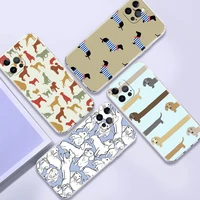 dachshund silhouette dog clear case for apple iphone 13 pro max 11 12 mini xr se 2020 7 8 plus x xs 6 6s silicone phone cover