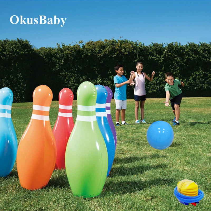 7 шт. набор летних надувных шариков для боулинга газона и пляжа|Пляжные/песочные