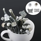 20 видов стилей из металла кожевенного Седло внесении инструменты резьба Кожа ремесло кожа тиснение сплошной DIY Printinting расходные материалы