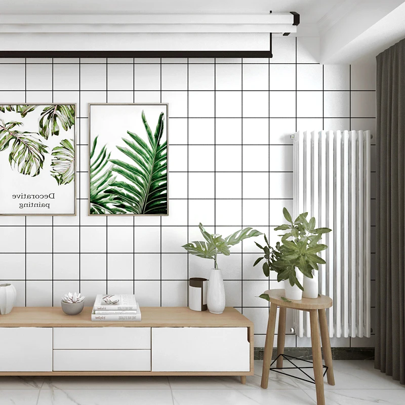 3D обои beibehang черно белые геометрические настенные бумажные рулоны квадратные для
